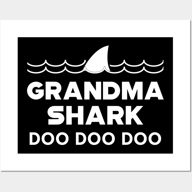 Grandma Shark doo doo doo Wall Art by KC Happy Shop